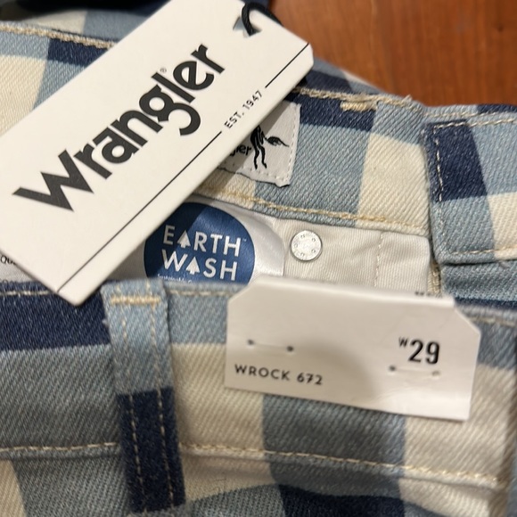 - Wrangler Earth Wash blue checkered denim jeans - Picture 9 of 9